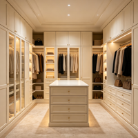 Armoire intégrée sur mesure, moderne et écologique, avec porte vitrée en verre trempé, montage facile, pour l'intérieur de la maison