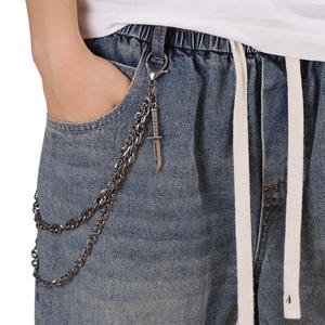 Cadena para Pantalones de Doble Capa de Aleación de Zinc con Forma de Espada, Estilo Punk, Cadena Casual para la Cintura para Hombre - Product Image 1