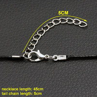 Colliers avec pendentif en queue de poisson, 1 pièce, à la mode, accessoires de bijouterie, en cuir noir, chaîne de couleur argent, collier pour femmes et hommes