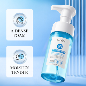 Nouvelle Mousse Nettoyante Visage Hydratante Bio Douce Contrôle du Sébum Démaquillant Nettoyant à l'Acide Hyaluronique Marque Privée - Product Image 3