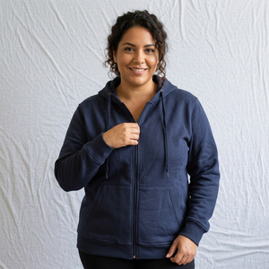 Sweat-shirt à capuche de luxe d'hiver en molleton perlé effet goutte, 100% coton biologique, fermeture éclair, imprimé numérique, streetwear écologique, fabrication usine - Product Image 1