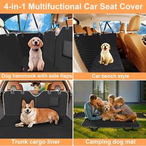 Funda de asiento de coche para perros ecológica para todas las estaciones, hamaca Oxford resistente al agua, resistente a los arañazos para perros, Sedanes, SUV - Product Image 4