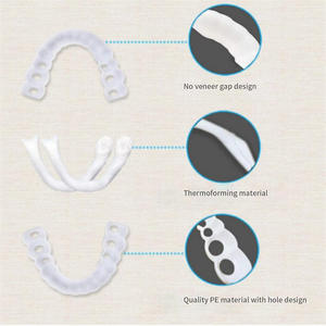 Impiallacciature artificiali in plastica di alta qualità bretelle sbiancanti scatola sbiancante in silicone <span class=keywords><strong>denti</strong></span> finti superiore impianti dentali forniture - Product Image 4
