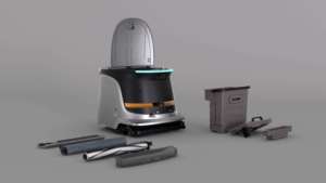 Robot de nettoyage commercial haute performance à chargement automatique, nettoyeur de sols tout-en-un avec fonctions de lavage, balayage et dépoussiérage, et réservoir d'eau de 22L - Product Image 4