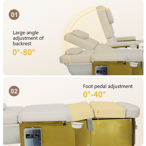 Multifunctional Hair Wash <b>Bed</b> With Adjustable Footrest PU Leather Salon Furniture Stainless Steel Basin Modern Design - Product Image 3