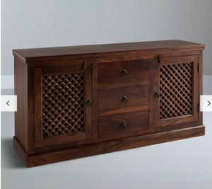 Meuble de chambre à coucher moderne durable fait à la main, table de chevet avec 2 tiroirs, table de nuit en bois, rangement - Product Image 1