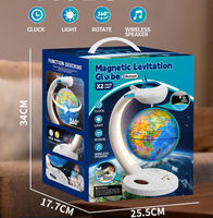 ITTL Globo Terráqueo Magnético Levitante con Altavoz, Mapa del Mundo Flotante con Rotación de 360°, Lámpara Altavoz Inalámbrica, Juguetes para Niños