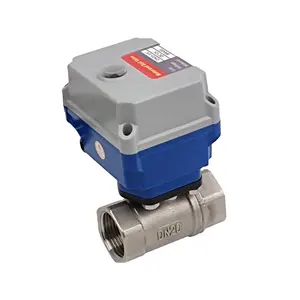 220V AC/24V DC mini electric actuator ON OFF type stainless steel ball valve factory direct good quality pretty price