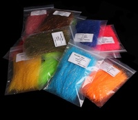 Serti Slinky Fiber Flash Synthétique Streamer Fibres Mouche Attachant Matériel pour Minnow Streamer Bucktail Jig Mouches Truite Leurre