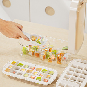 Lever Operated Ice Cube Mold Large Capacity Food Grade Silicone Household Refrigerator Ice Tray Cube Shape Manual Operation - Product Image 3