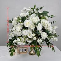 Arrangement de roses artificielles DKB de 50 cm, 60 cm, 70 cm, rose, blanc, rouge, grande boule de fleurs pour centre de table de mariage, décoration de mariage