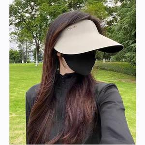 Visera solar sin costuras para mujer, transpirable, con protección UV, enrollable, de una pieza, con parte superior abierta, para uso en exteriores en primavera y verano - Product Image 5