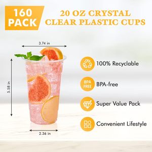 Custom Printing LOGO <b>Plastic</b> pp Pet <b>Cup</b> 98 mm 16 oz Disposable Cold <b>Drink</b> PET clear <b>Plastic</b> <b>Cups</b> with Lid - Product Image 3