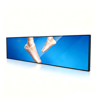Écran publicitaire numérique LCD d'intérieur IP65 de 21, 24, 29, 35, 43, 88 pouces, moniteur de signalisation numérique ultra-large avec support, garantie 1 an