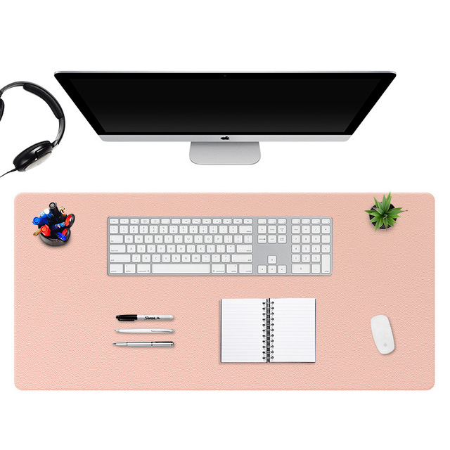 Double-sided Mouse Pad Oversized Desk Pad Notebook Computer Mat Keyboard Writing Desk Pad Desktop PU Mat