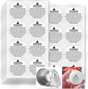 Étiquettes autocollantes personnalisées, durables, résistantes à la chaleur, imperméables, écologiques et réutilisables pour bougies, voitures, pots, contenants et la sécurité des cires fondues - Product Image 2