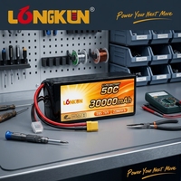 Batterie LiPo Longkun 18S 76V 30000mAh 50C 2280Wh à décharge élevée pour drone UAV, batterie polymère au lithium OEM ODM