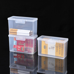 Transparent Plastic Cigarette Case Rectangular Portable For 20 Pack Thick Cigarettes Soft And Hard Cover Protection - Product Image 1