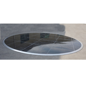 Piste de danse ronde moderne en bois, installation facile pour scène de mariage - Product Image 2