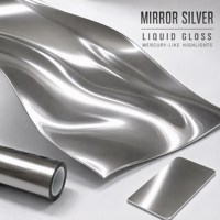 Film de protection PPF TPU métallique liquide brillant argenté de qualité supérieure, 7,5 mil, auto-réparant, anti-jaunissement, résistant aux rayures, vente en gros