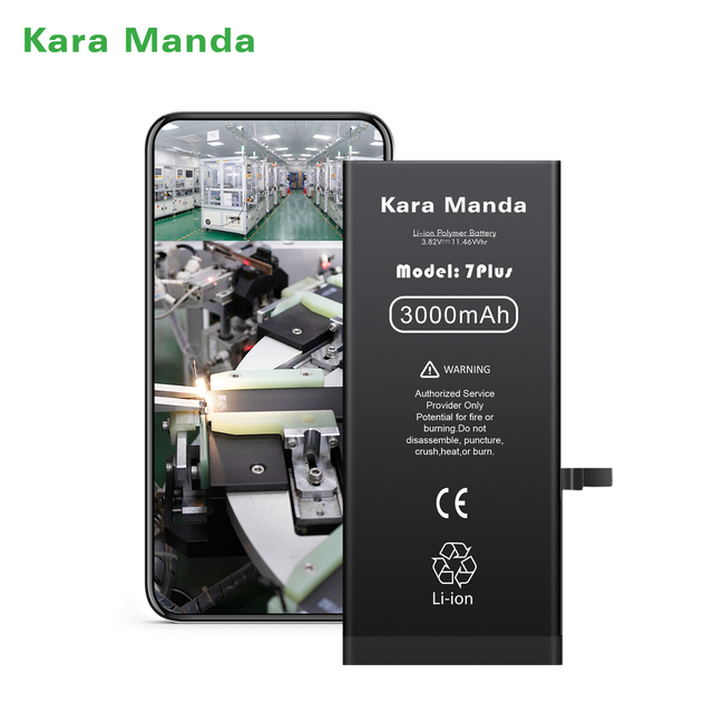 Kara Manda Factory OEM 3000mAh Cell Phone 7P Digital Battery Phone Battery for iPhone 7P 7 Plus Battery Replacement