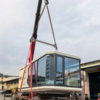 Maison capsule préfabriquée en aluminium M5, maison modulaire en conteneur avec système d'énergie solaire pour une vie écologique hors réseau