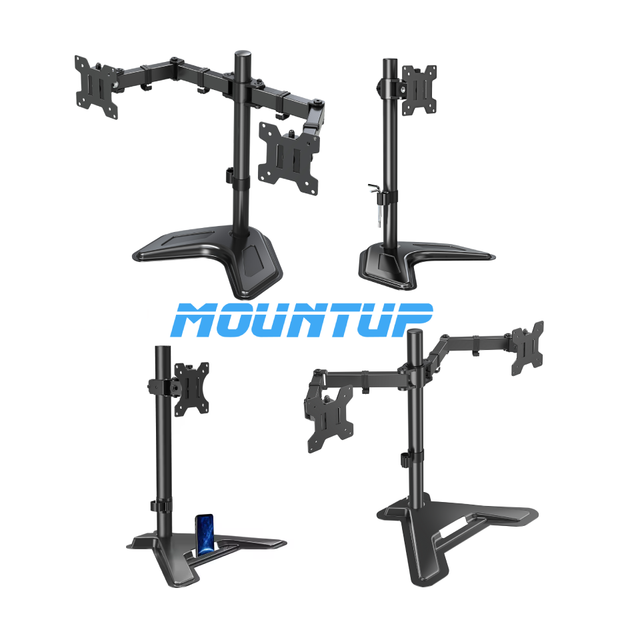 Monitor Arm Stand Portable Monitor Stand Dual Monitor Mount Computer Freestanding