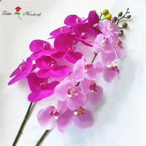 QSLH-H1357 Grosir Anggrek Phalaenopsis Sentuh Asli Kupu-kupu Lateks untuk Pernikahan