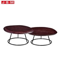Table basse moderne en métal table basse de meubles de maison en bois pour le salon