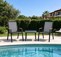 UPLION Ensemble de mobilier de jardin extérieur, nouveau design, 2 chaises de jardin avec table d'appoint pour jardin, vente en gros, salle à manger, parc