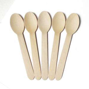 ช้อนไม้ใช้แล้วทิ้งขนาด 160 มม. ช้อนส้อมไม้ย่อยสลายได้ตามธรรมชาติ สำหรับจัดเลี้ยง อาหารแบบกลับบ้าน ขายส่ง - Product Image 1