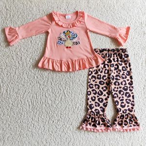Conjunto Ecológico de Boutique para Niña, Estampado de Leopardo Turco, Rosa, Spandex/Algodón - Product Image 1
