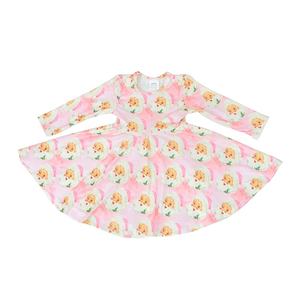 New Fashion Girl's Twirl <b>Dress</b> <b>Cow</b> <b>Printed</b> Baby Long Sleeve Boutique Baby <b>Dress</b> - Product Image 4