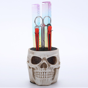 Soporte para tijeras con forma de calavera, con peine para herramientas de peluquería, decoración de salón, estilo de plástico duradero A B C D E F - Product Image 4