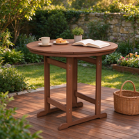Table de bar de jardin Uplion Morden de forme ronde en plastique HIPS pour l'extérieur, idéale pour la terrasse, la plage ou l'appartement