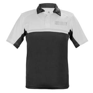 Guarda Uniforme De Segurança Camisa Polo Homens Manga Curta Poloshirts com Tira Reflexiva De Aviso - Product Image 4