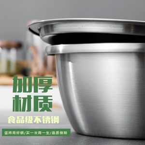 Stainless Steel Pot with Lid Food Grade Round <b>Kitchen</b> Bowl for Home & Commercial Use 18cm-30cm Licensed Private <b>Label</b> - Product Image 2