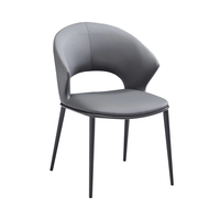 Chaise de salle à manger de luxe moderne avec pieds en acier au carbone et tissu en cuir pour maison, hôtel ou appartement, meubles de salle à manger