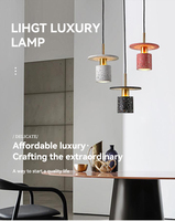 Lámpara Colgante Nórdica Minimalista Moderna de Una Sola Cabeza con Acabado Terrazo, Lámpara Colgante Creativa para Mostrador, Lámpara de Lujo para Restaurante o Bar