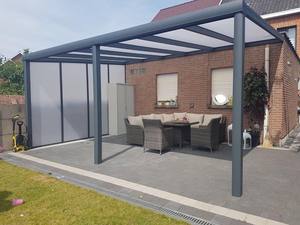 Auvent de terrasse en aluminium OEM d'usine, toiture de véranda en polycarbonate durable, vente en gros B2B - Product Image 1