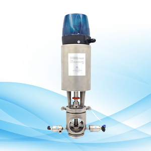 Asso igienico alimentare sanitario in acciaio inox 304 doppia sede valvola pneumatica a prova di miscela per il controllo dell'acqua - Product Image 3