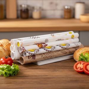 Custom Food Grade <b>Biodegradable</b> Greaseproof PE Coated Single Deli Hamburger Sandwich Wrapping <b>Paper</b> for Catering Packed Foods - Product Image 1