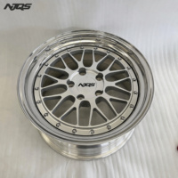 Jantes forgées NJQS OEM Monoblack 2 pièces 5x114.3 5x130 5x120, jantes concaves chromées à rayons pour BMW AUDI Tesla