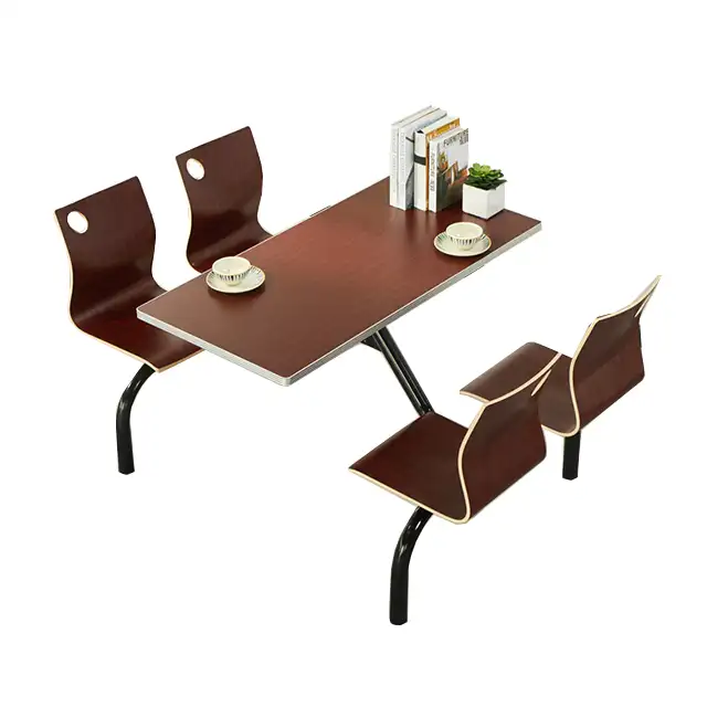 Muebles de restaurante de comida rápida, mesa y silla de cafetería