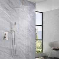Pomme de douche de pluie avec robinet de douche complet à main et Kit de garniture, robinets de douche à finition polie, vente en gros