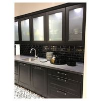 Prima PR-S0618 Armoire de cuisine murale modulaire moderne sur mesure en bois massif, panier de cuisine, garantie 3 ans sur site