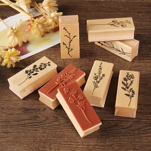 Estampado de cera con mango de madera de diseño personalizado, sello de cera de boda