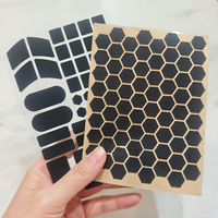 Bande adhésive tactique pré-découpée en hexagones texturés, autocollants antidérapants, grip hexagonal, adhésif antidérapant pour souris et téléphones