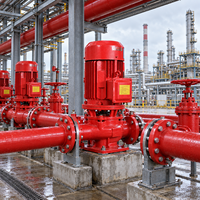 Pompe à incendie industrielle monophasée haute pression, grand diamètre, débit élevé pour système d'alimentation en eau pour hydrant et sprinkler