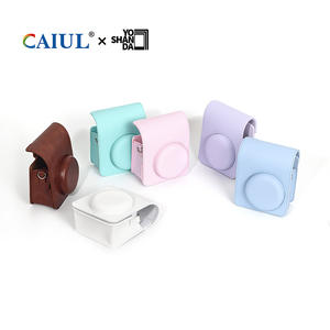 Sac d'appareil photo en cuir avec bandoulière anti-perte pour <span class=keywords><strong>Instax</strong></span> Mini 13, étui rigide pour appareil photo numérique, vente en gros 2026 - Product Image 2